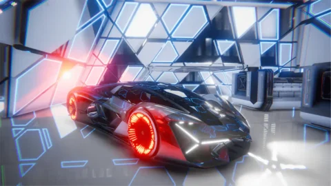 Neon Drifter Cyber Racing ROM image (2)